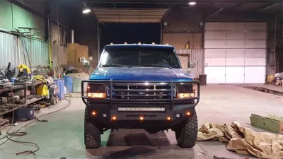 FORD F250-350 1992-1998 with CLASSIC FRONT Weld It Yourself STANDARD installed