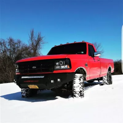 FORD F250-350 1992-1998 with CLASSIC FRONT Weld It Yourself STANDARD installed