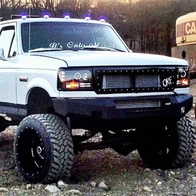 FORD F250-350 1992-1998 with CLASSIC FRONT Weld It Yourself STANDARD installed