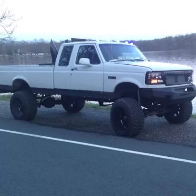 FORD F250-350 1992-1998 with CLASSIC FRONT Weld It Yourself STANDARD installed