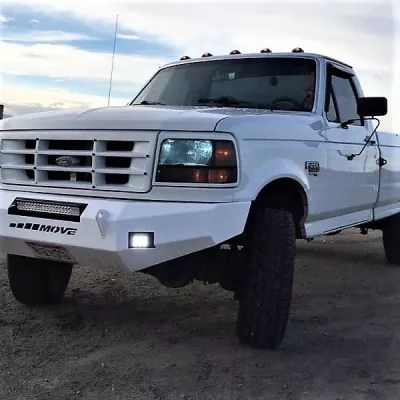 FORD F250-350 1992-1998 with CLASSIC FRONT Weld It Yourself STANDARD installed