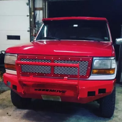 FORD F250-350 1992-1998 with CLASSIC FRONT Weld It Yourself STANDARD installed