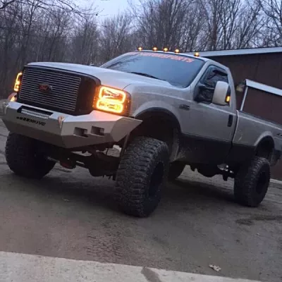 FORD F250-350 2005-2007 with CLASSIC FRONT Weld It Yourself STANDARD installed