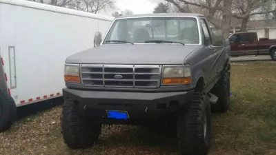 FORD F250-350 1992-1998 with CLASSIC FRONT Weld It Yourself STANDARD installed