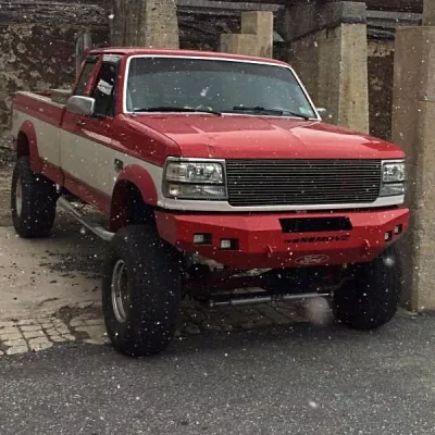 FORD F250-350 1992-1998 with CLASSIC FRONT Weld It Yourself STANDARD installed