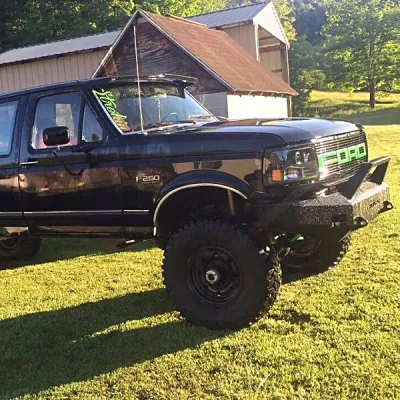 FORD F250-350 1992-1998 with CLASSIC FRONT Weld It Yourself STANDARD installed