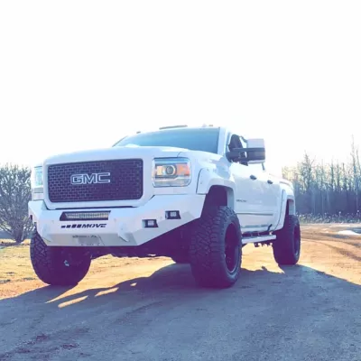 GMC 2500-3500HD 2015-2019 with CLASSIC FRONT Weld It Yourself STANDARD installed
