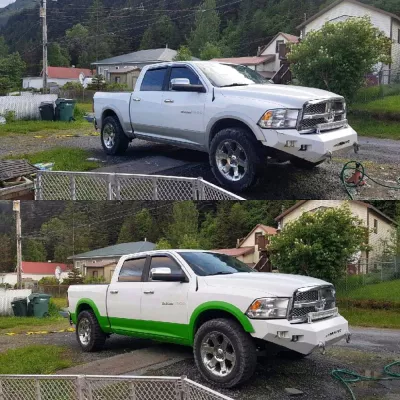 DODGE 1500 2009-2012 with CLASSIC FRONT Weld It Yourself STANDARD installed