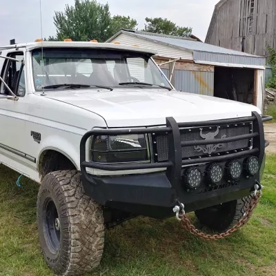 FORD F250-350 1992-1998 with CLASSIC FRONT Weld It Yourself STANDARD installed