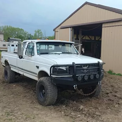 FORD F250-350 1992-1998 with CLASSIC FRONT Weld It Yourself STANDARD installed