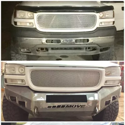 GMC 2500-3500HD 1999-2002 with CLASSIC FRONT Weld It Yourself STANDARD installed