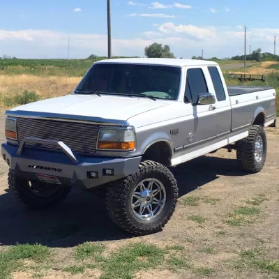 FORD F250-350 1992-1998 with CLASSIC FRONT Weld It Yourself STANDARD installed