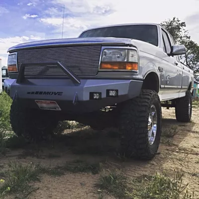 FORD F250-350 1992-1998 with CLASSIC FRONT Weld It Yourself STANDARD installed