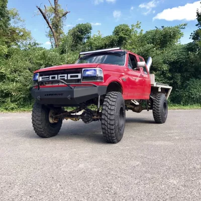 FORD F250-350 1992-1998 with CLASSIC FRONT Weld It Yourself STANDARD installed