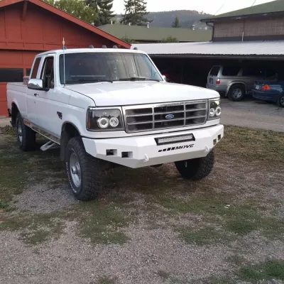 FORD F250-350 1992-1998 with CLASSIC FRONT Weld It Yourself STANDARD installed