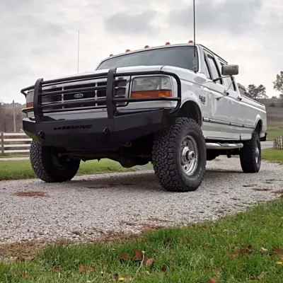 FORD F250-350 1992-1998 with CLASSIC FRONT Weld It Yourself STANDARD installed