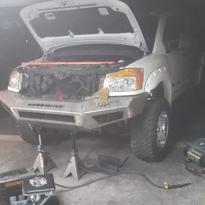 NISSAN TITAN 2003-2015 with PRECISION FRONT Weld It Yourself STANDARD installed