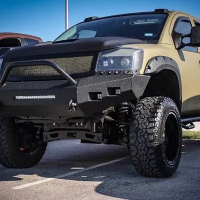NISSAN TITAN 2003-2015 with CLASSIC FRONT Weld It Yourself STANDARD installed