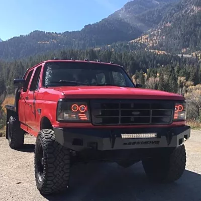 FORD F250-350 1992-1998 with CLASSIC FRONT Weld It Yourself STANDARD installed