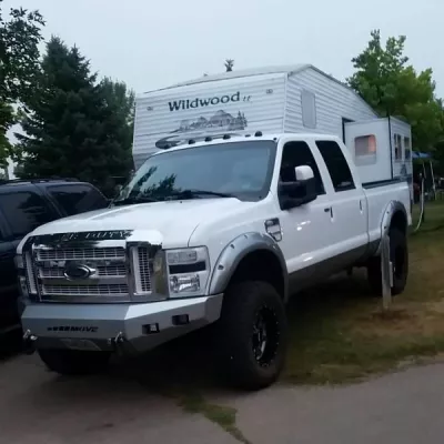 FORD F250-350 2008-2010 with CLASSIC FRONT Weld It Yourself STANDARD installed