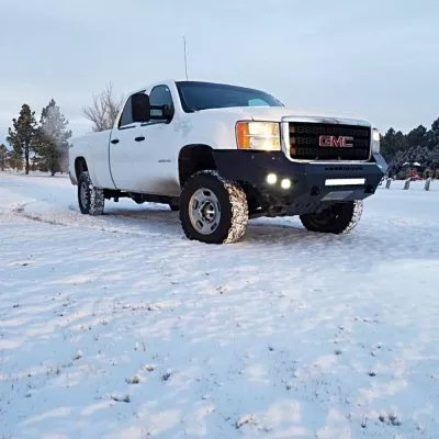GMC 2500-3500HD 2011-2014 with PRECISION FRONT Weld It Yourself STANDARD installed
