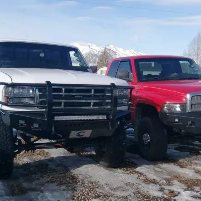 FORD F250-350 1992-1998 with CLASSIC FRONT Weld It Yourself STANDARD installed