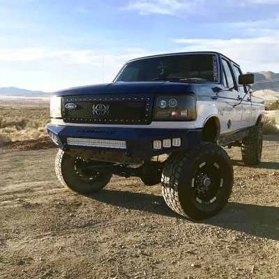 FORD F250-350 1992-1998 with PRECISION FRONT Weld It Yourself STANDARD installed
