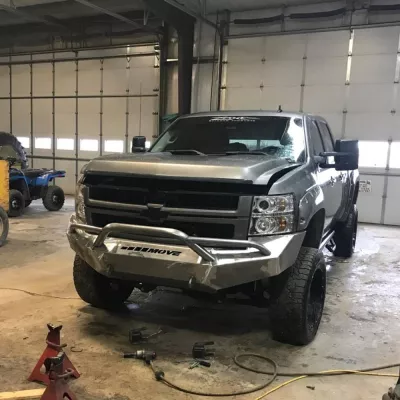 CHEVY 2500-3500HD 2007.5-2010 with PRECISION FRONT Weld It Yourself STANDARD installed