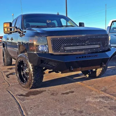 CHEVY 1500 2007.5-2013 with PRECISION FRONT Weld It Yourself STANDARD installed