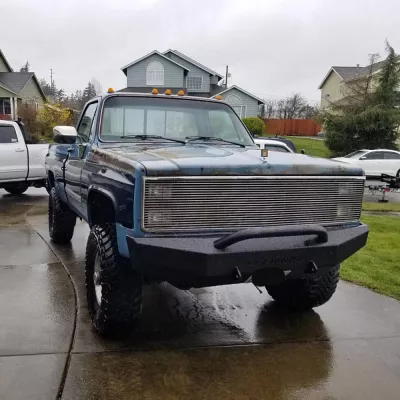 CHEVY 2500-3500HD 1981-1987 with CLASSIC FRONT Weld It Yourself STANDARD installed