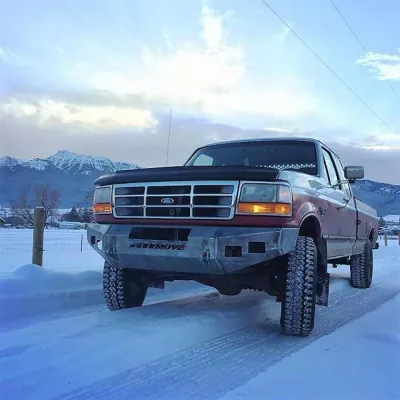 FORD F250-350 1992-1998 with CLASSIC FRONT Weld It Yourself STANDARD installed