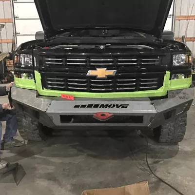 CHEVY 1500 2014-2015 with PRECISION FRONT Weld It Yourself STANDARD installed