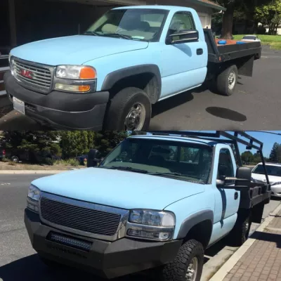 GMC 2500-3500HD 1999-2002 with CLASSIC FRONT Weld It Yourself STANDARD installed