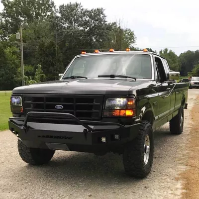 FORD F250-350 1992-1998 with CLASSIC FRONT Weld It Yourself STANDARD installed