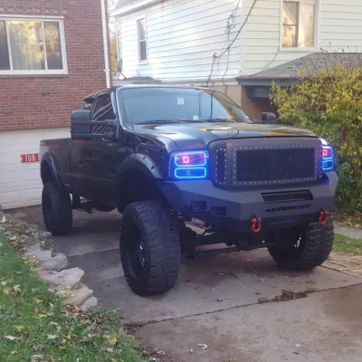 FORD F250-350 2005-2007 with CLASSIC FRONT Weld It Yourself STANDARD installed