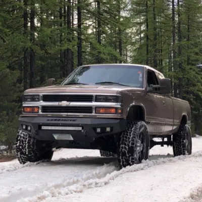 CHEVY 1500 1988-1998 with PRECISION FRONT Weld It Yourself STANDARD installed