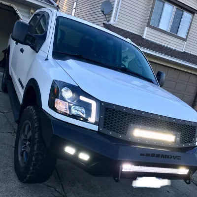 NISSAN TITAN 2003-2015 with PRECISION FRONT Weld It Yourself STANDARD installed