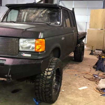FORD F250-350 1987-1991 with CLASSIC FRONT Weld It Yourself STANDARD installed