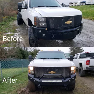 CHEVY 2500-3500HD 2007.5-2010 with CLASSIC FRONT Weld It Yourself STANDARD installed
