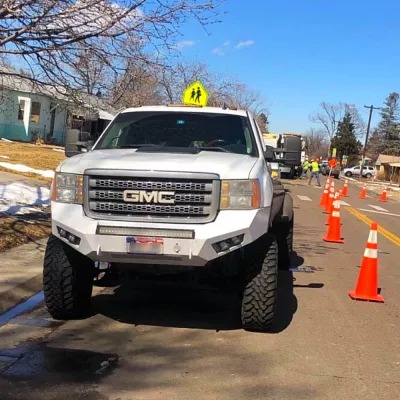GMC 2500-3500HD 2011-2014 with PRECISION FRONT Weld It Yourself STANDARD installed