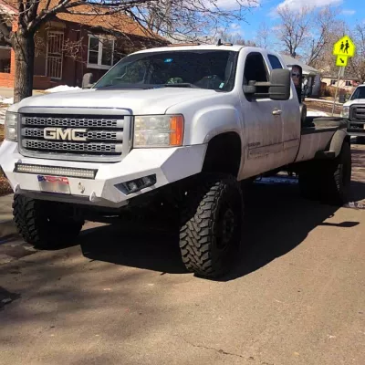GMC 2500-3500HD 2011-2014 with PRECISION FRONT Weld It Yourself STANDARD installed