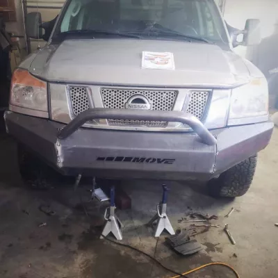 NISSAN TITAN 2003-2015 with CLASSIC FRONT Weld It Yourself STANDARD installed