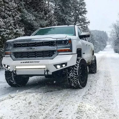 CHEVY 1500 2016-2018 with PRECISION FRONT Weld It Yourself STANDARD installed