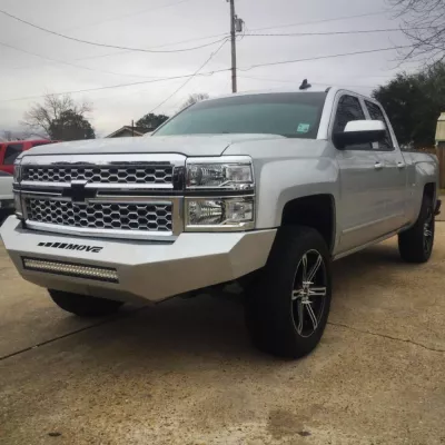 CHEVY 1500 2014-2015 with PRECISION FRONT Weld It Yourself STANDARD installed