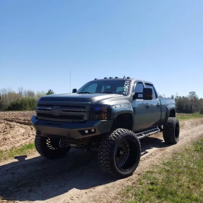 CHEVY 2500-3500HD 2011-2014 with PRECISION FRONT Weld It Yourself STANDARD installed