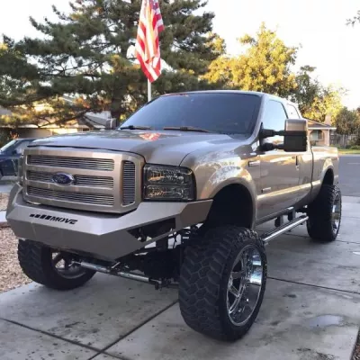 FORD F250-350 2005-2007 with PRECISION FRONT Weld It Yourself STANDARD installed