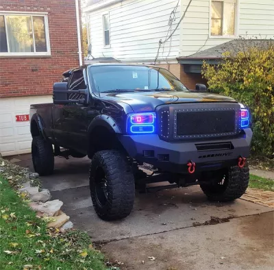 FORD F250-350 2005-2007 with CLASSIC FRONT Weld It Yourself STANDARD installed