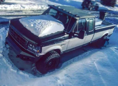 FORD F250-350 1992-1998 with CLASSIC FRONT Weld It Yourself STANDARD installed