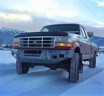 FORD F250-350 1992-1998 with CLASSIC FRONT Weld It Yourself STANDARD installed