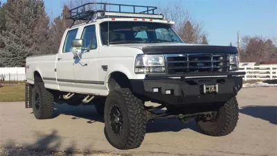 FORD F250-350 1992-1998 with CLASSIC FRONT Weld It Yourself STANDARD installed